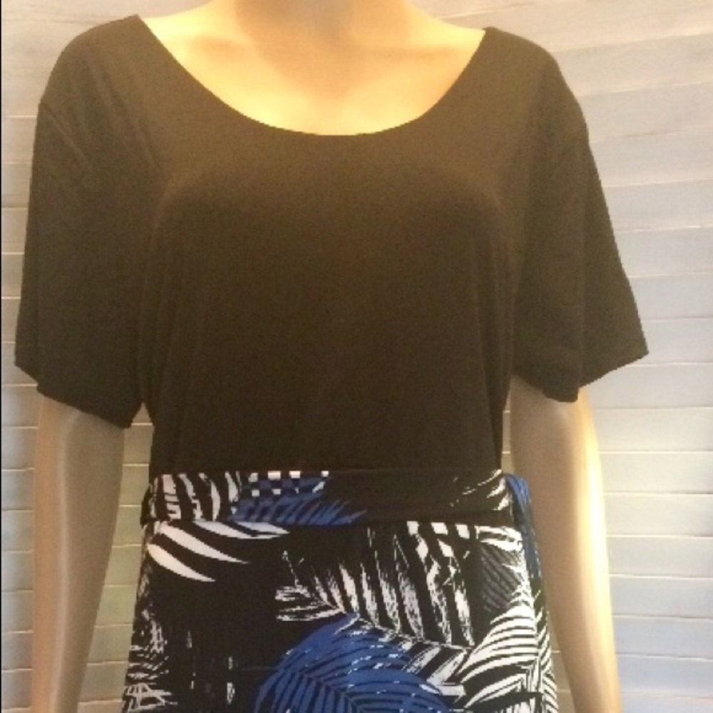 Black/Blue Print Dress